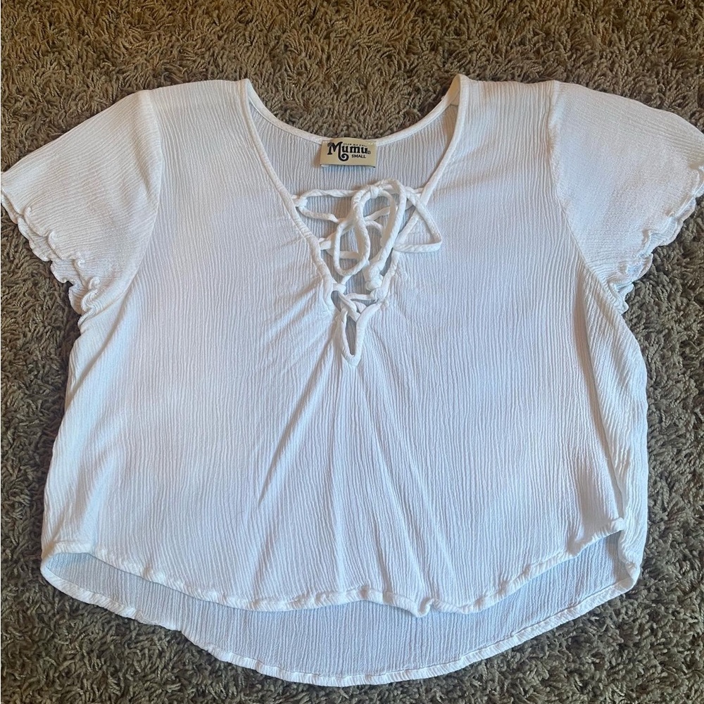cute white cropped top
